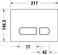 Vorschau: Duravit DuraSystem Betätigungsplatte aus Kunststoff mechanisch für WC A1