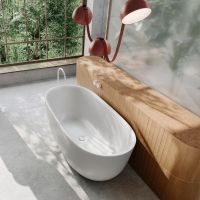 Vorschau: Kaldewei Meisterstück Oyo Duo Badewanne freistehend 163x77cm Mod. 1050-4034, mit Überlauf