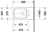 Vorschau: Duravit Happy D.2 Wand-WC 62x36,5cm, rimless weiß 2550092000