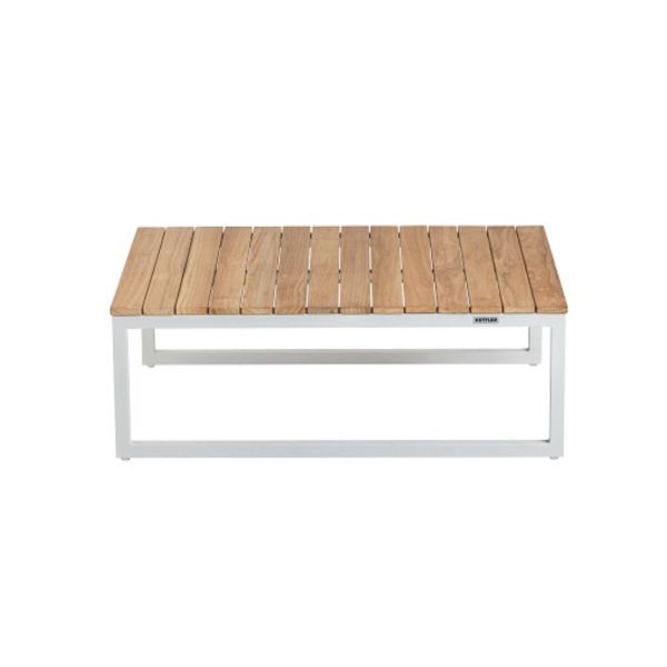 KETTLER OCEAN SKID Platform Lounge-Tisch Teak-Holz weiß matt 0105918-5220