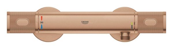 Grohe Precision Feel Thermostat-Brausebatterie mit ProGrip Rändelstruktur, warm sunset gebürstet