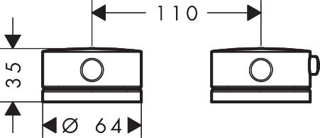 AXOR One 2-Loch Wannenrandarmatur mit Thermostat