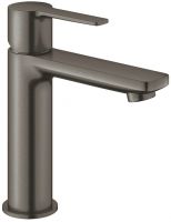 Grohe Lineare Einhand-Waschtischbatterie S-Size mit Push-open Ablaufgarnitur hard graphite gebürstet 23106AL1