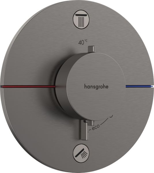 Hansgrohe ShowerSelect Comfort S Thermostat Unterputz für 2 Verbraucher, brushed black chrome