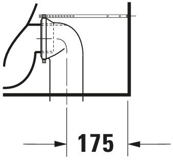 Duravit DuraStyle Stand-WC für Kombination, Tiefspüler 37x70cm, WonderGliss, weiß