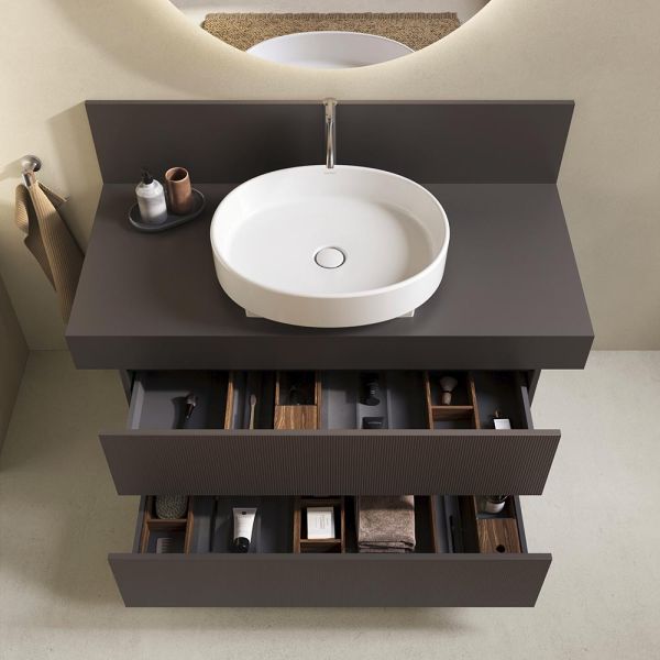 Duravit Balcoon Waschtischunterschrank 100x57x53,4cm für Aufsatzbecken, 2 Schubladen