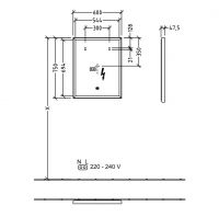 Vorschau: Villeroy&Boch Subway 3.0 LED-Spiegel, mit Sensordimmer, 60x75cm, weiß mattA4636000_1