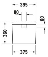 Vorschau: Duravit D-Neo Aufsatz-Spülkasten 3/6L mit Dual Flush, Anschluss unten links, WonderGliss, weiß