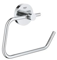 Grohe QuickFix Start WC-Papierhalter ohne Deckel, zum Kleben oder Bohren, chrom 41200000