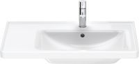 Vorschau: Duravit D-Neo Waschtisch rechteckig 80x48cm, mit Hahnloch und Überlauf, Becken rechts, weiß