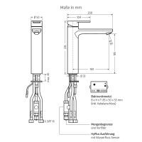 Vorschau: WimTec PROOF K4 HyPlus Küchenarmatur Niederdruck-Mischwasser 9V Batteriebetrieb, chrom