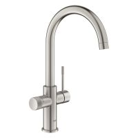 Vorschau: Grohe Blue 2.0 5-in-1-Armatur, C-Auslauf, supersteel 104416DC01