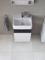 Vorschau: Duravit Qatego Waschtischunterschrank 44x35cm in weiß supermatt Antifingerprint, mit offenem Fach