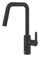 Vorschau: Grohe Start 2-in-1-Hybrid Küchenarmatur mit Spülbrause, schwarz matt