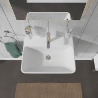 Duravit ME by Starck Waschtisch rechteckig 60x46cm, mit Hahnloch und Überlauf, weiß 2335600000