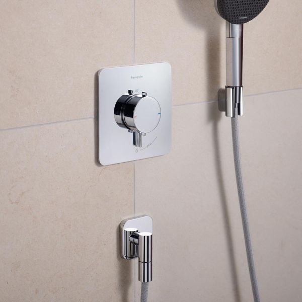 hansgrohe FixFit Fine Q Wandanschluss mit Rückflussverhinderer, chrom