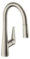 Vorschau: Hansgrohe Talis M51 Spültischmischer 200 Eco 2jet mit Ausziehbrause, edelstahl-optik 72817800