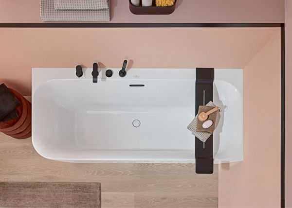 Villeroy&Boch Loop&Friends Vorwand-Badewanne für Eckeinbau, rechte Ausführung, 180x80cm, weiß, UBA180LSF9CR00V-01