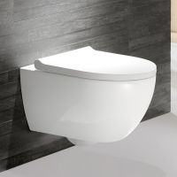 Geberit Acanto Set Wand-WC Tiefspüler, geschlossene Form, TurboFlush, mit WC-Sitz, weiß