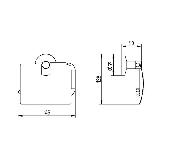 Avenarius Serie 170 Papierhalter mit Deckel, chrom