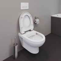 Vorschau: Duravit No.1 Wand-WC 54x36,5cm, oval, HygieneGlaze, rimless, weiß