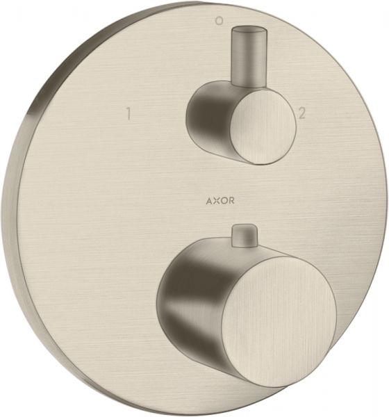 Axor Uno Thermostat Unterputz mit Ab- und Umstellventil brushed nickel 38720820