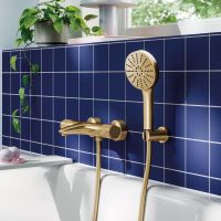 Grohe Vitalio Joy+ 120 Wandhalterset 3 Strahlarten, cool sunrise gebürstet 134865GN00