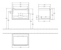 Vorschau: Villeroy&Boch Subway 2.0 Waschtischunterschrank 63,7x42cm, 1 Auszug, für Waschbecken 7113FA01