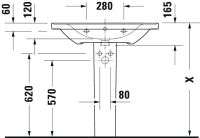 Vorschau: Duravit D-Neo Waschtisch rechteckig 80x48cm, mit Überlauf, ohne Hahnloch, weiß 2367800060