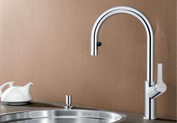 Blanco Carena-S Vario Küchen-Einhebelmischer mit Ausziehbrause, chrom 521356