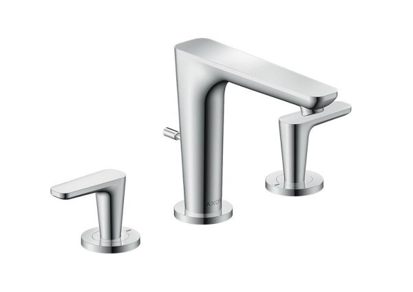 Axor Citterio C 3-Loch Waschtischarmatur 125, Zugstangen-Ablaufgarnitur, chrom 49060000