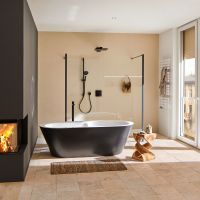 Vorschau: hansgrohe Raindance E Duschkopf 300 1jet mit Brausearm, EcoSmart, schwarz matt