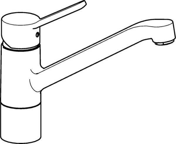 Hansa Hansaprimo Spültisch-Einhand-Einlochbatterie, Niederdruck, Vollhebel, schwenkbar, chrom