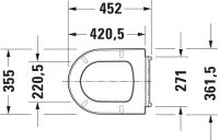 Vorschau: Duravit Balcoon WC-Sitz D-Form überlappend, ohne Absenkautomatik, weiß