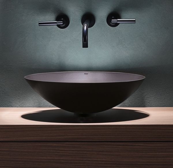 Alape GS-Serie Schalenbecken rund Ø36cm, schwarz matt SB.K360.GS