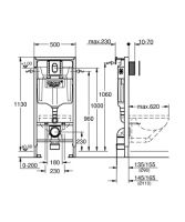 Vorschau: Grohe Rapid SL 3-in-1 Set für WC mit Arena Cosmopolitan S Abdeckplatte, chrom