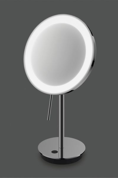 ZACK ALONA LED-Kosmetikspiegel Ø13,3cm, edelstahl poliert