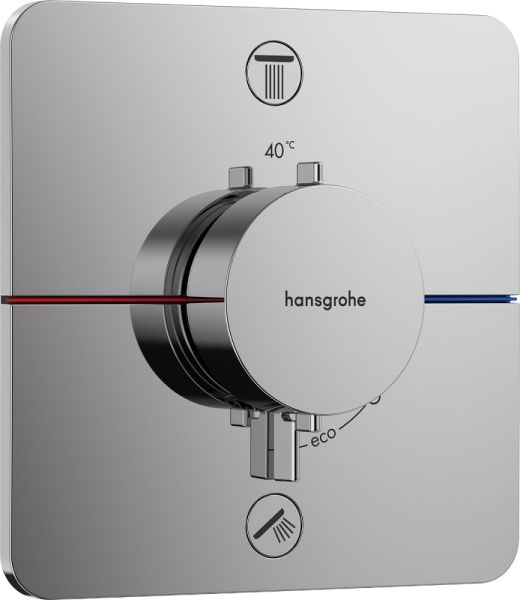 Hansgrohe ShowerSelect Comfort Q Thermostat UP für 2 Verbraucher, mit Sicherungskombination, chrom