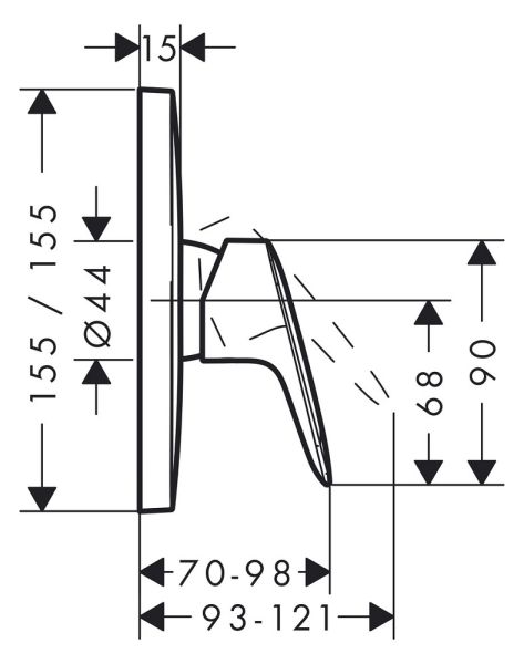 Hansgrohe Logis Einhebel-Duscharmatur, chrom