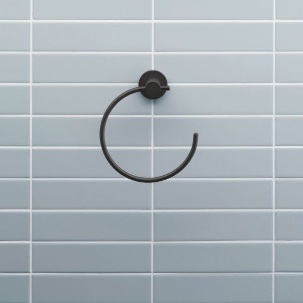Duravit D-Code Handtuchring Ø16,9cm, schwarz matt