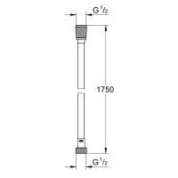 Vorschau: Grohe VitalioFlex Silver Brauseschlauch 1,75m mit ProGrip, chrom