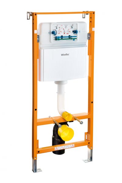 WimTec FIX WC Montageelement mit Spülkasten Geberit Sigma (UP320) mit Anschluss für Geruchsabsaugung