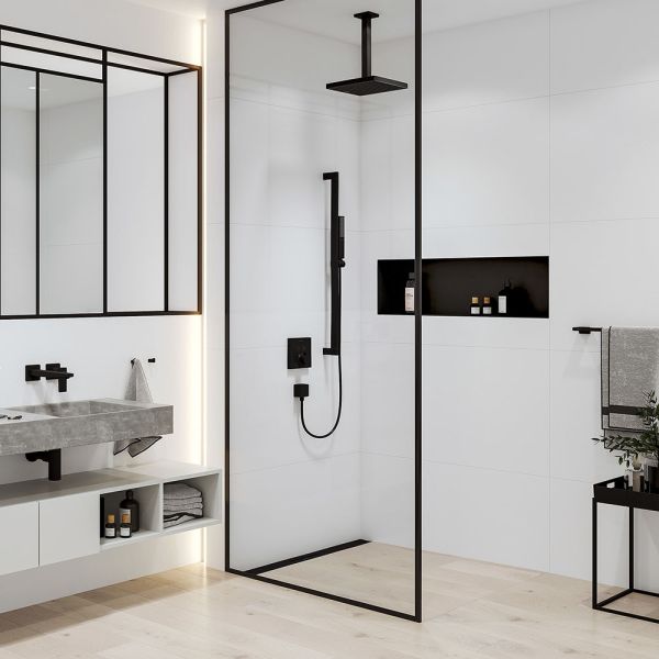 hansgrohe Deckenanschluss E 30cm, schwarz matt