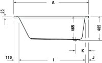 Vorschau: Duravit D-Neo Einbau-Badewanne rechteckig 160x70cm, weiß