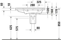 Vorschau: Duravit D-Neo Waschtisch rechteckig 80x48cm, mit Überlauf, ohne Hahnloch, weiß 2370800060