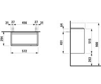 Vorschau: Laufen Base 2.0 Waschtischunterbau 57cm für Val Waschtisch H815285