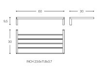 Vorschau: Cosmic Bath Life Handtuchablage 60cm, chrom