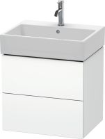 Duravit L-Cube Waschtischunterschrank wandhängend 58x46cm mit 2 Schubladen für Vero Air 235060, weiß, LC627501818