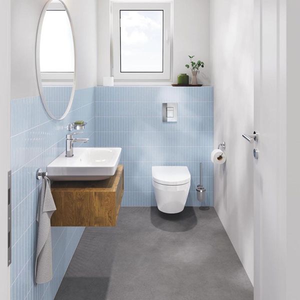 Grohe Euro Keramik Handwaschbecken 45cm mit Hahnloch & Überlauf, weiß