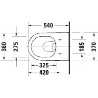 Vorschau: Duravit D-Code Wand-WC rimless Set mit SoftClose WC-Sitz, vormontierte Scharniere 54x37cm, weiß